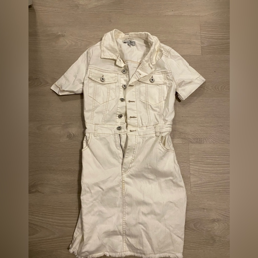 Love Tree White Denim Dress